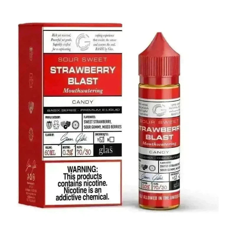 GLAS BASIX E-LIQUID STRAWBERRY BLAST - 60ML - E-Juice Steals