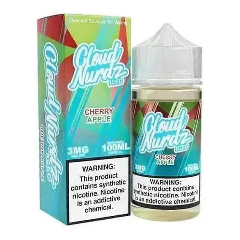 CLOUD NURDZ E-LIQUID ICED CHERRY APPLE - 100ML - E-Juice Steals