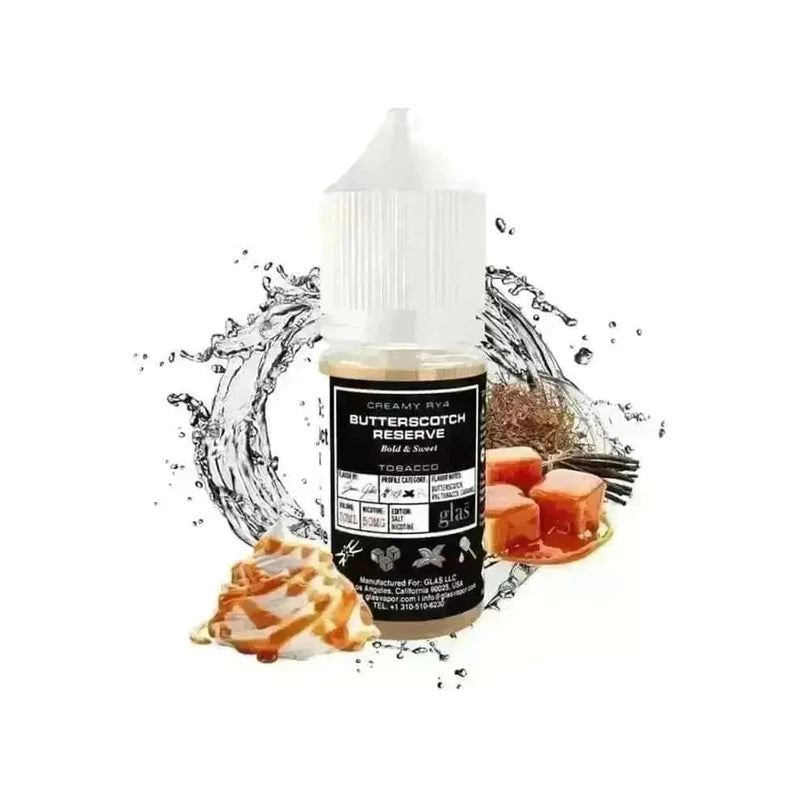 GLAS BASIX SALT BUTTERSCOTCH RESERVE - 30ML - E-Juice Steals