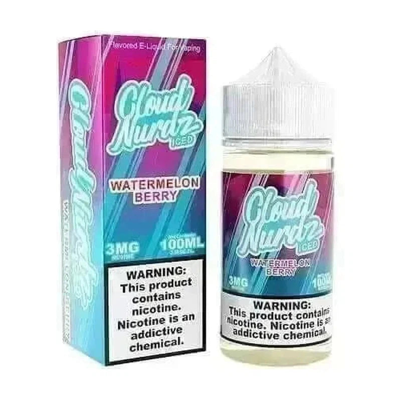 CLOUD NURDZ E-LIQUID WATERMELON BERRY ICED - 100ML - E-Juice Steals