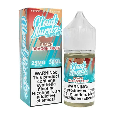 CLOUD NURDZ SALT ICED PEACH DRAGONFRUIT - 30ML - E-Juice Steals