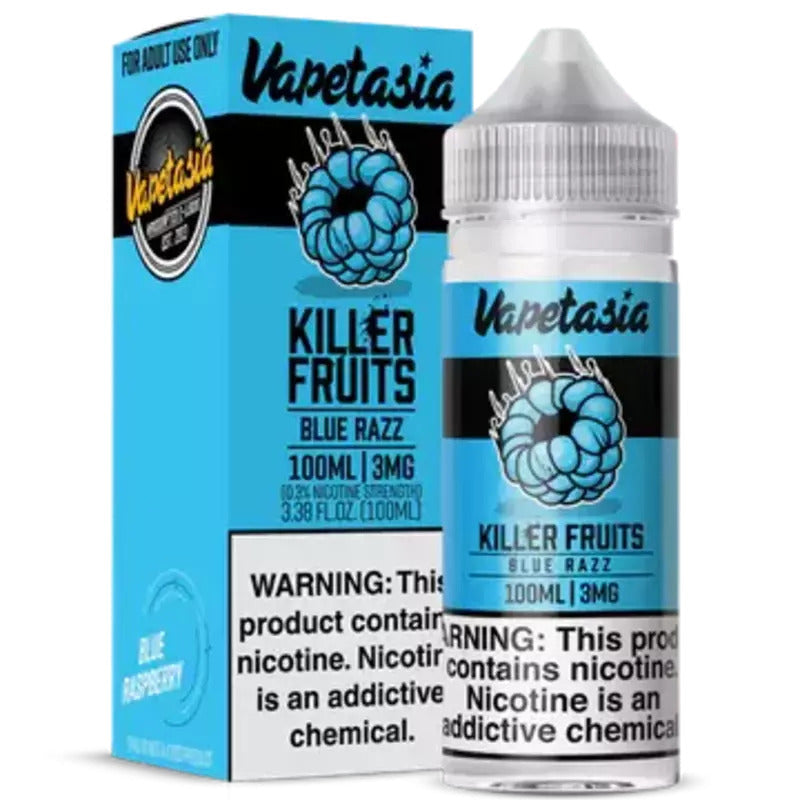 VAPETASIA E-LIQUID TFN KILLER FRUITS BLUE RAZZ - 100ML - E-Juice Steals