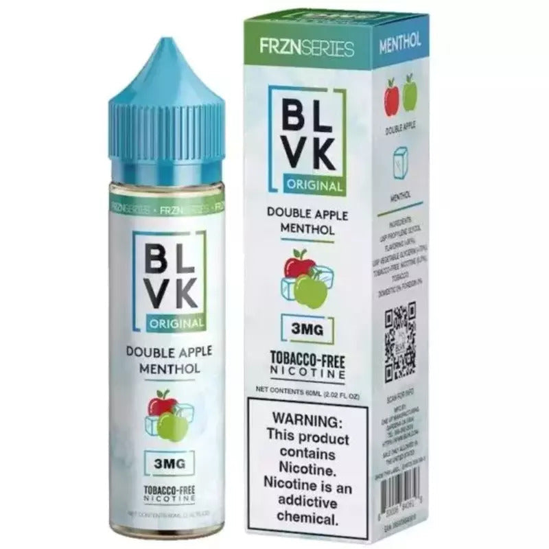 SALE! BLVK E-LIQUID DOUBLE APPLE MENTHOL (FRZN APPLE) - 60ML - E-Juice Steals