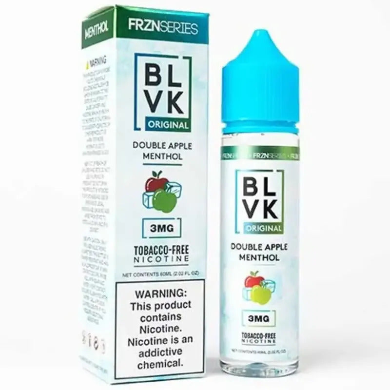 SALE! BLVK E-LIQUID DOUBLE APPLE MENTHOL (FRZN APPLE) - 60ML - E-Juice Steals