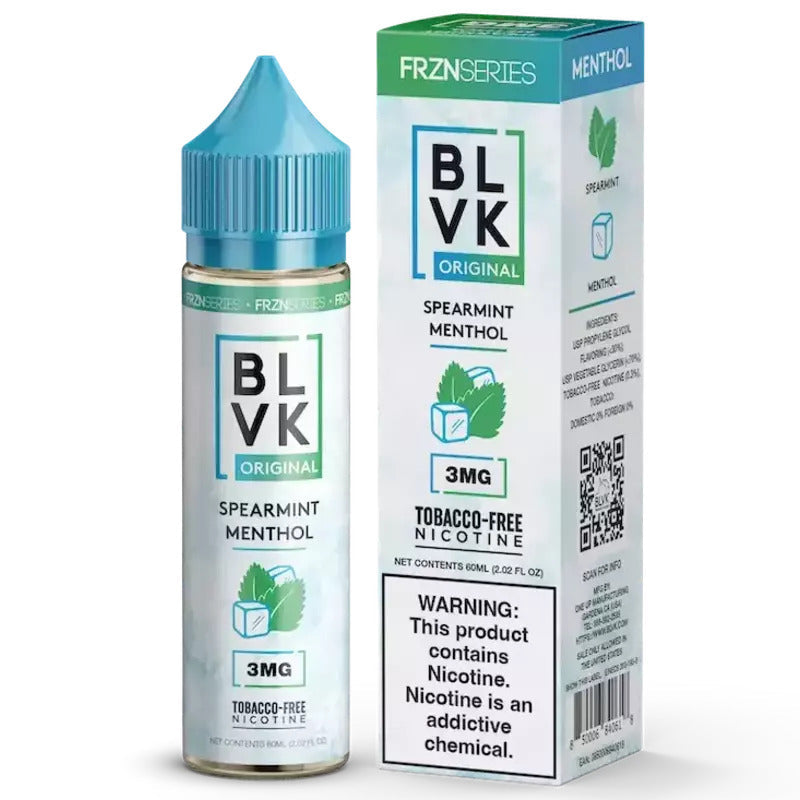 BLVK E-LIQUID SPEARMINT MENTHOL (FRZNMINT) - 60ML - E-Juice Steals