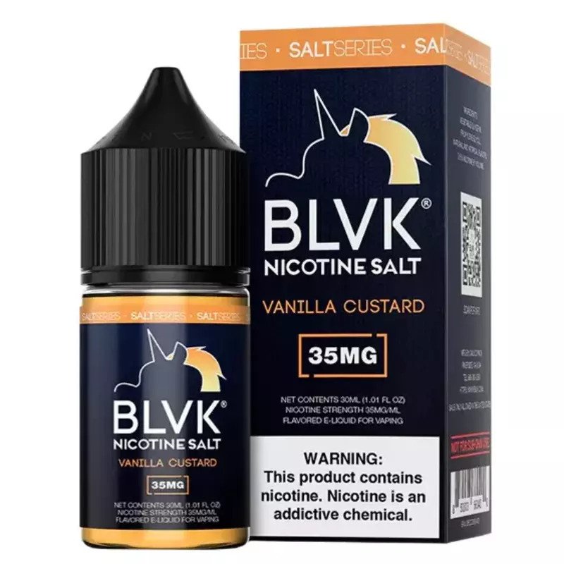 BLVK Nicotine Salt - Vanilla Custard Ejuice - 30ml - E-Juice Steals