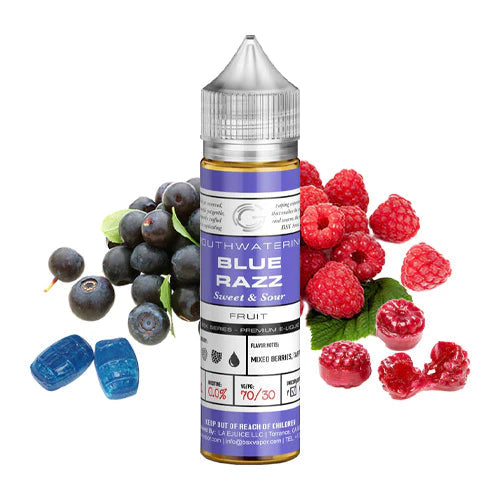 GLAS BASIX E-LIQUID BLUE RAZZ - 60ML - E-Juice Steals