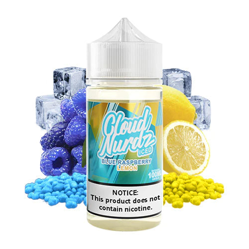 CLOUD NURDZ E-LIQUID BLUE RASPBERRY LEMON ICED - 100ML - E-Juice Steals