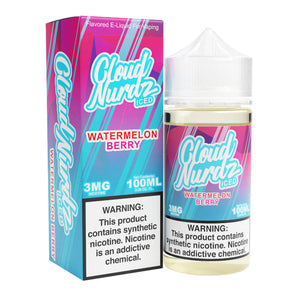 CLOUD NURDZ E-LIQUID WATERMELON BERRY ICED - 100ML - E-Juice Steals