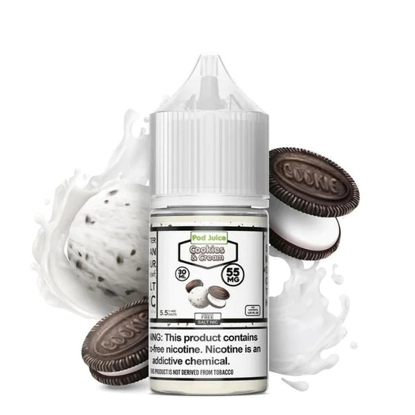 Cookies And Cream Nicotine Salt by Pod Juice EJuice Steals