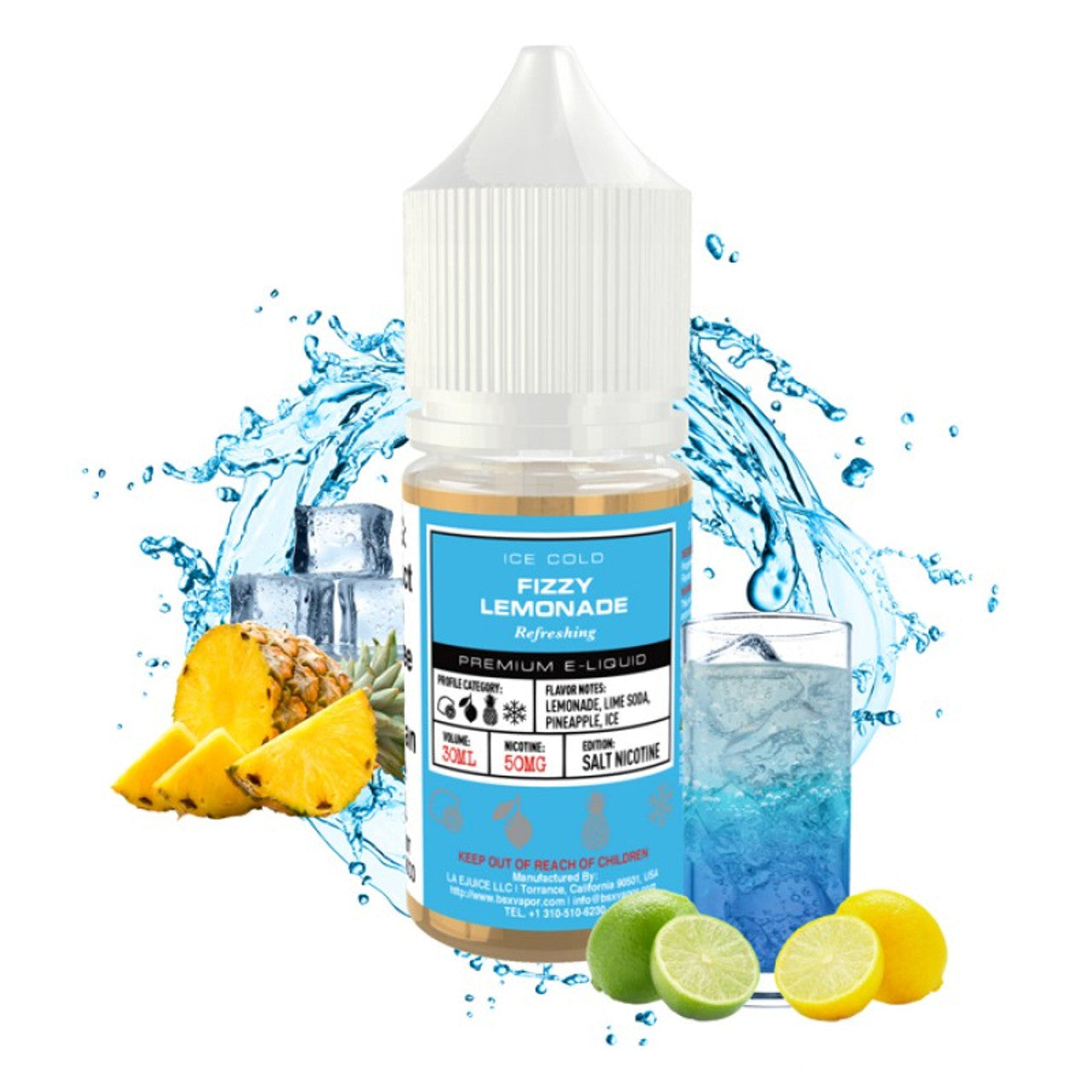 GLAS BASIX SALT FIZZY LEMONADE - 30ML - E-Juice Steals