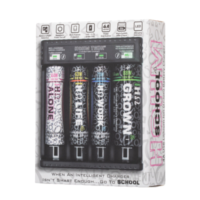 HOHM SCHOOL BATTERY CHARGER | 4 BAY - E-Juice Steals