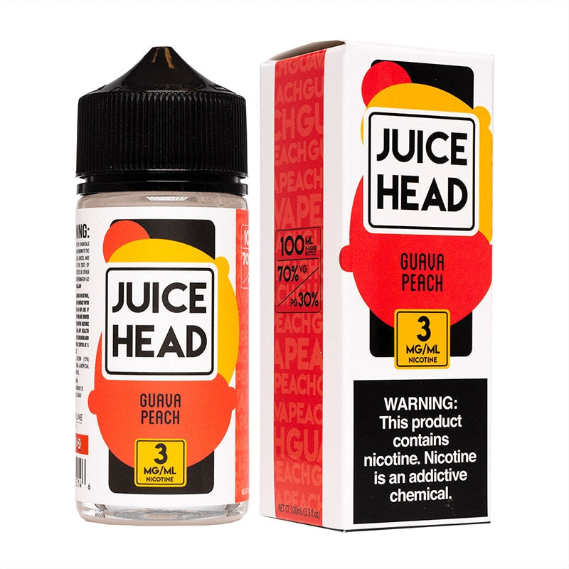 JUICE HEAD E-LIQUID GUAVA PEACH - 30ML(FREEBASE) - E-Juice Steals