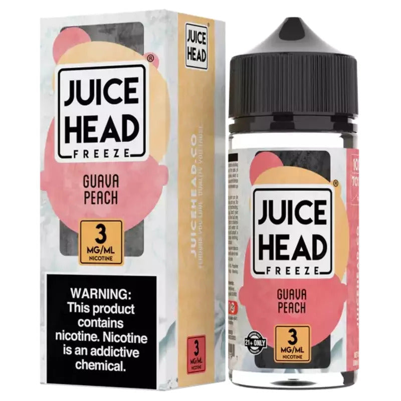 JUICE HEAD E-LIQUID GUAVA PEACH FREEZE - 100ML - E-Juice Steals