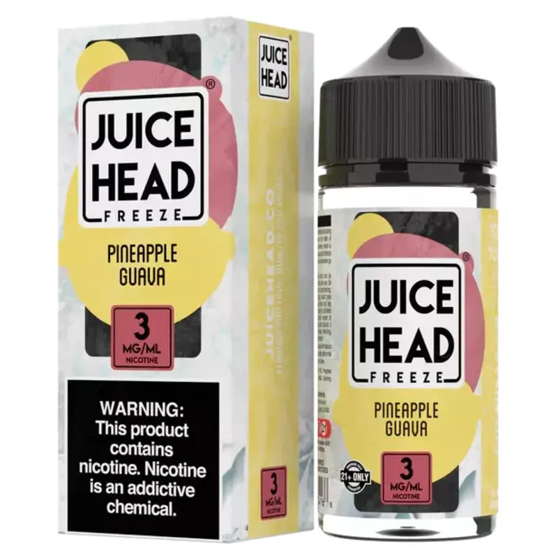 JUICE HEAD E-LIQUID PINEAPPLE GUAVA FREEZE - 100ML - E-Juice Steals