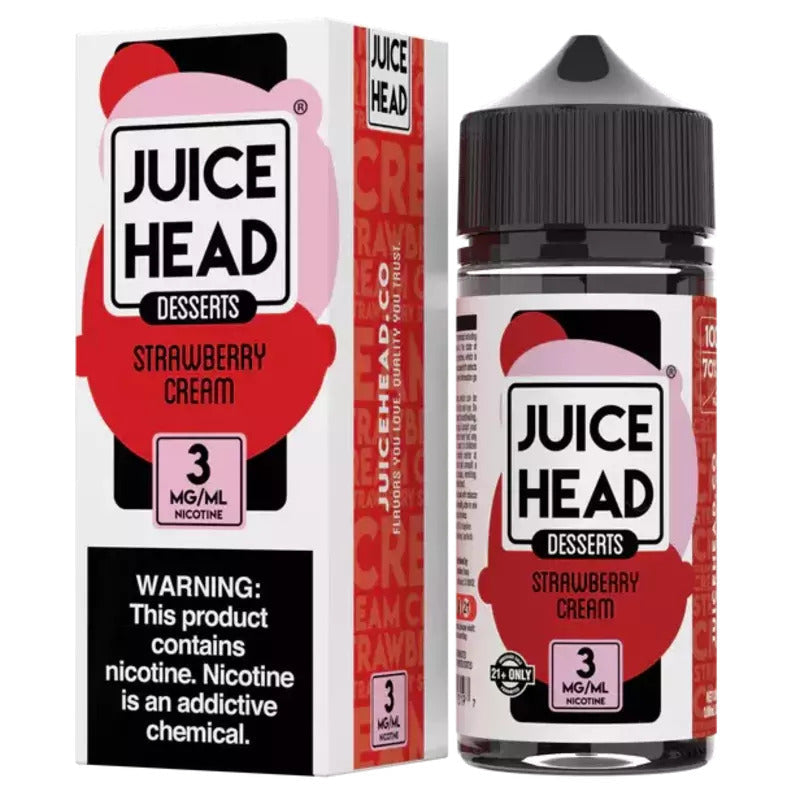 JUICE HEAD ELIQUID STRAWBERRY CREAM 100ML EJuice Steals