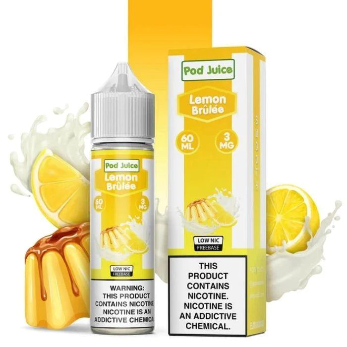 SALE! POD JUICE E-LIQUID LEMON BRULEE - 60ML - E-Juice Steals