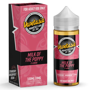 VAPETASIA E-LIQUID MILK OF THE POPPY - 100ML - E-Juice Steals