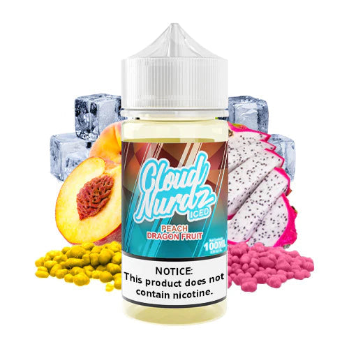 CLOUD NURDZ E-LIQUID ICED PEACH DRAGONFRUIT - 100ML - E-Juice Steals