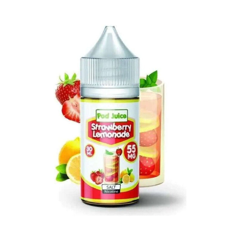 Pod Juice Salt - Strawberry Lemonade Ejuice - 30ml - E-Juice Steals