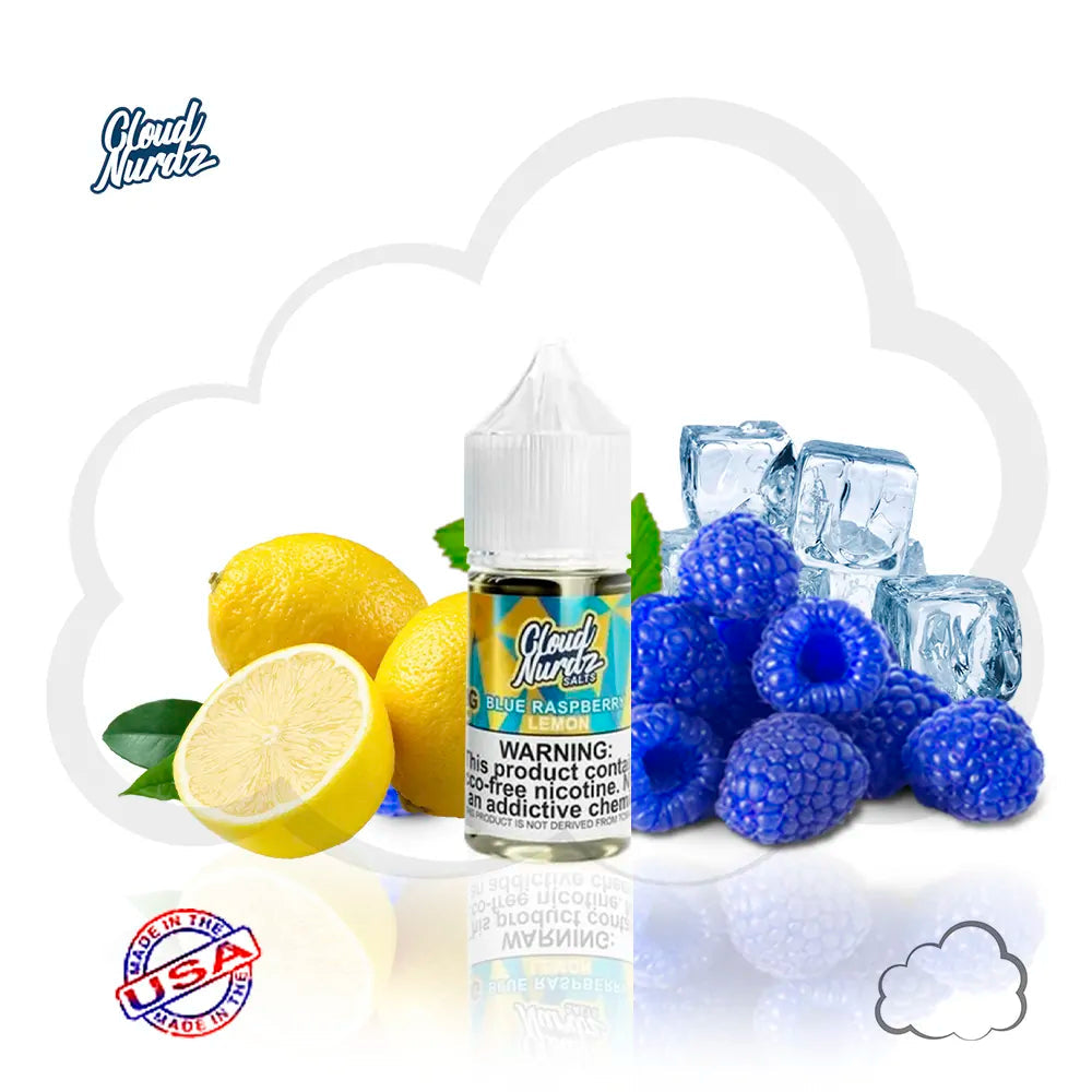 CLOUD NURDZ SALT BLUE RASPBERRY LEMON - 30ML - E-Juice Steals