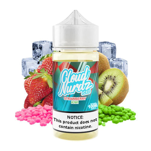 CLOUD NURDZ E-LIQUID ICED STRAWBERRY KIWI - 100ML - E-Juice Steals