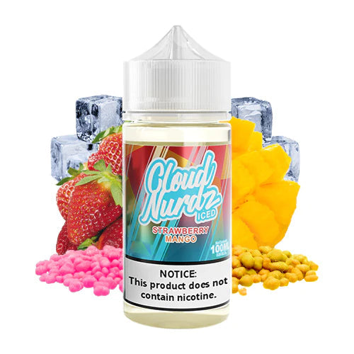 CLOUD NURDZ E-LIQUID ICED STRAWBERRY MANGO TFN - 100ML - E-Juice Steals