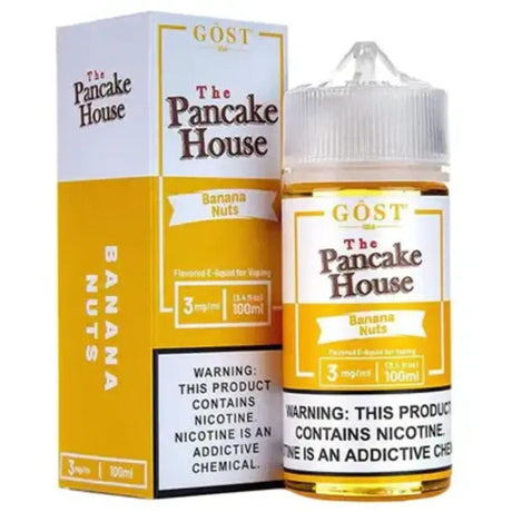 THE PANCAKE HOUSE E-LIQUID BANANA NUTS - 100ML - E-Juice Steals