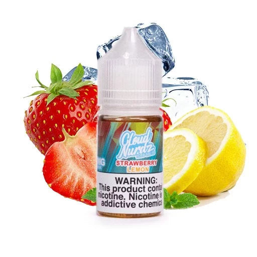 CLOUD NURDZ SALT ICED STRAWBERRY LEMON - 30ML - E-Juice Steals