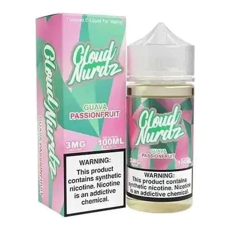 CLOUD NURDZ E-LIQUID GUAVA PASSIONFRUIT - 100ML - E-Juice Steals