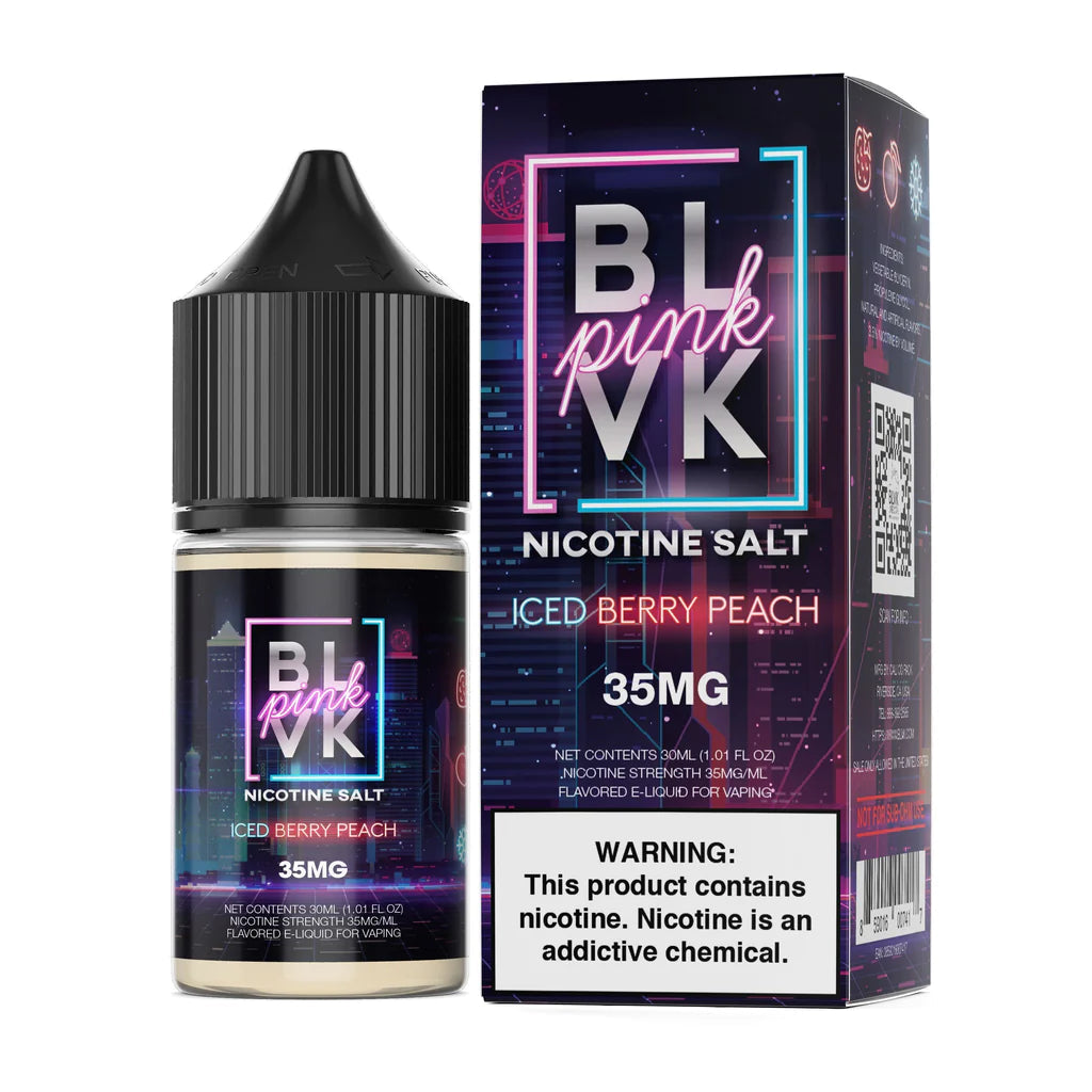 BLVK SALT PINK SERIES ICED BERRY PEACH - 30ML - E-Juice Steals