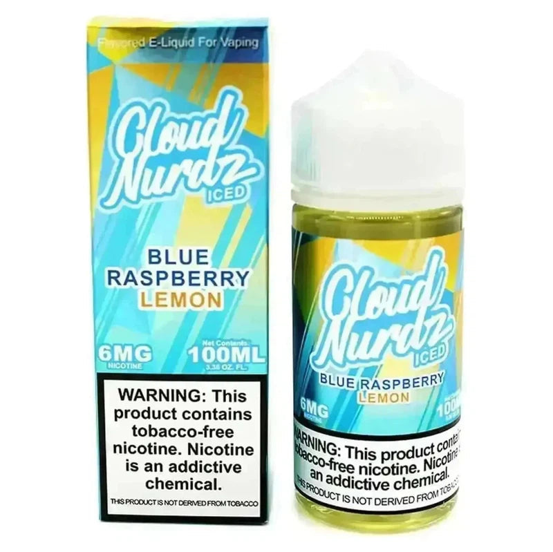 CLOUD NURDZ E-LIQUID BLUE RASPBERRY LEMON ICED - 100ML - E-Juice Steals