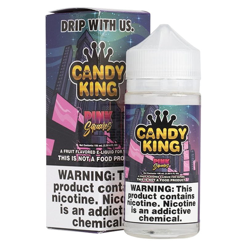SALE! CANDY KING E-LIQUID PINK SQUARES - 100ML - E-Juice Steals