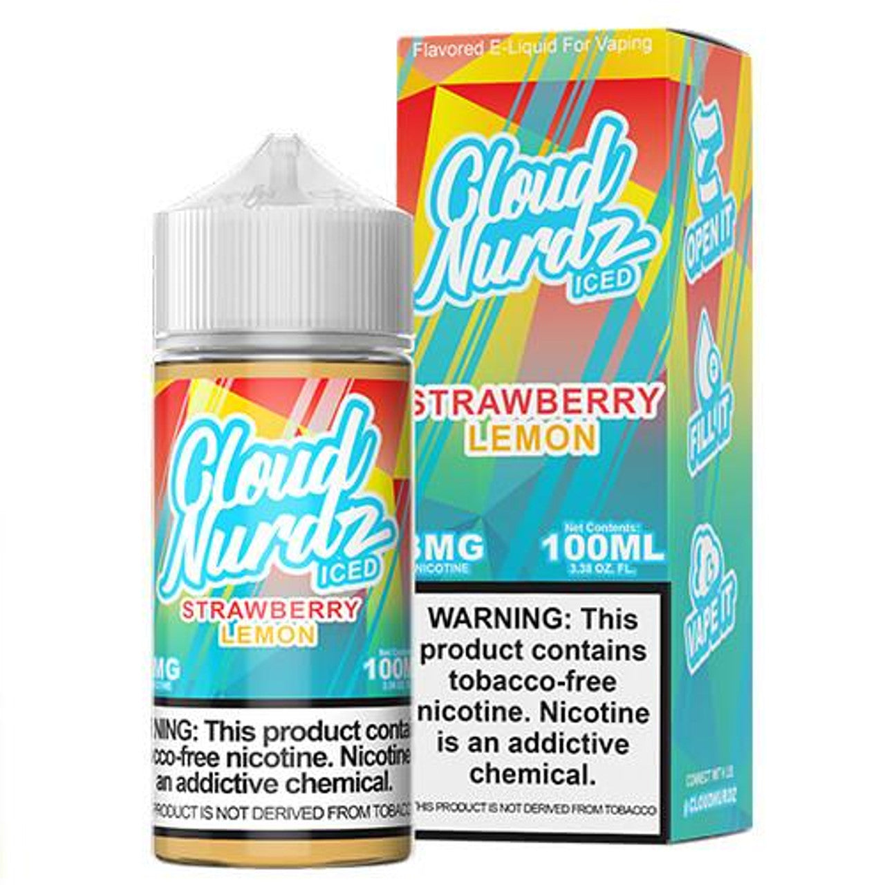 CLOUD NURDZ E-LIQUID STRAWBERRY LEMON ICED - 100ML - E-Juice Steals