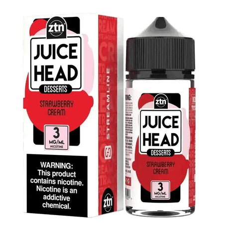 JUICE HEAD E-LIQUID STRAWBERRY CREAM - 100ML - E-Juice Steals