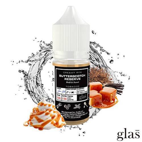 GLAS BASIX SALT BUTTERSCOTCH RESERVE - 30ML - E-Juice Steals