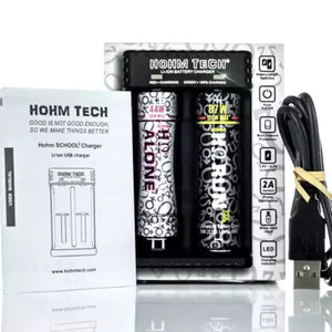 HOHM SCHOOL BATTERY CHARGER | 2 BAY - E-Juice Steals