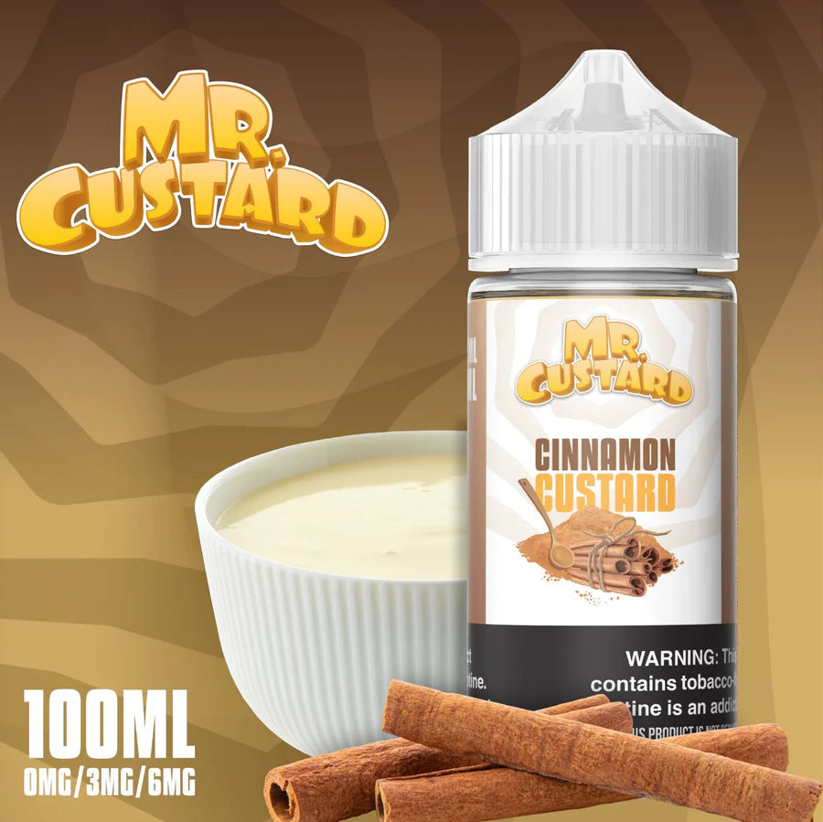 MR CUSTARD E-LIQUID CINNAMON CUSTARD - 100ML - E-Juice Steals
