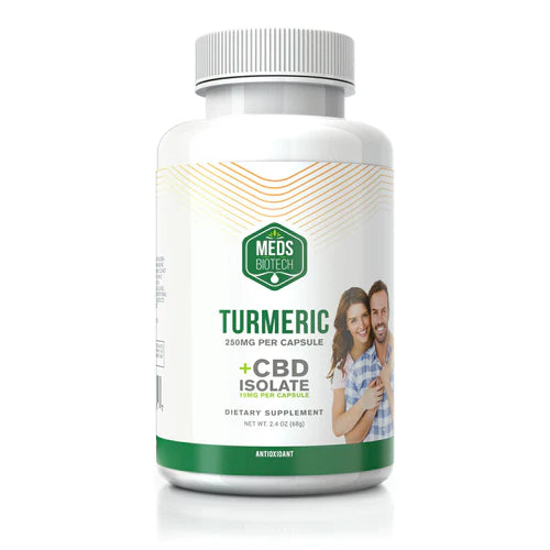 Meds Biotech CBD & Turmeric Capsules - 500mg