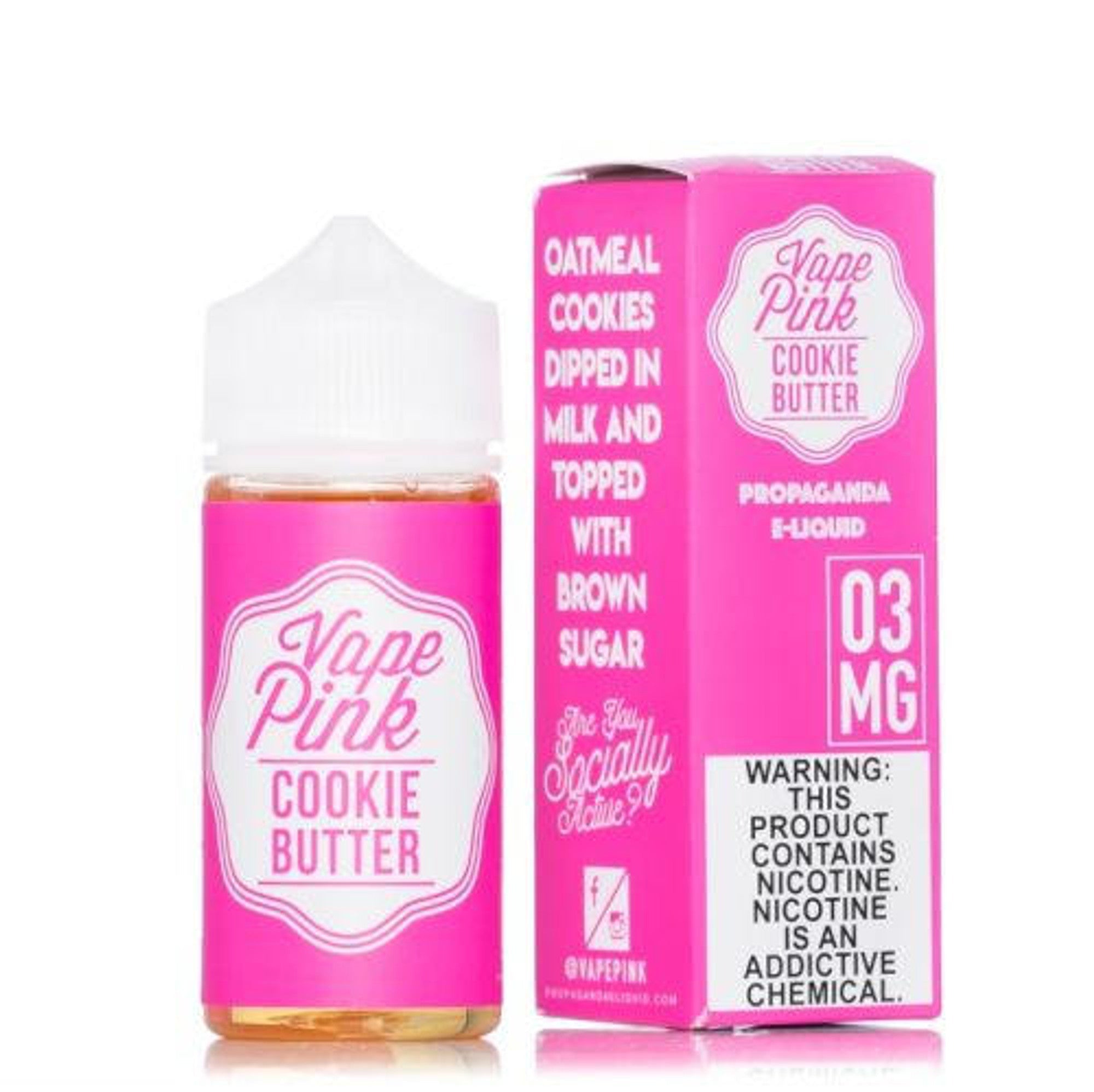 SALE! VAPE PINK E-LIQUID - COOKIE BUTTER - 100ML - E-Juice Steals