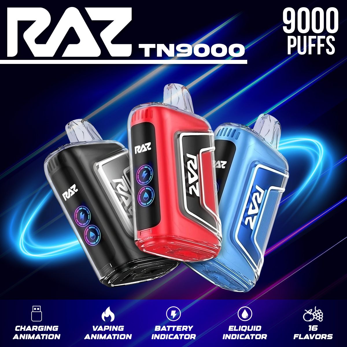 RAZ TN9000 DISPOSABLE | 9000 PUFFS