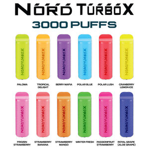 Nord Turbo X 3,000 Puffs Mesh Coil Disposable Vapes - E-Juice Steals